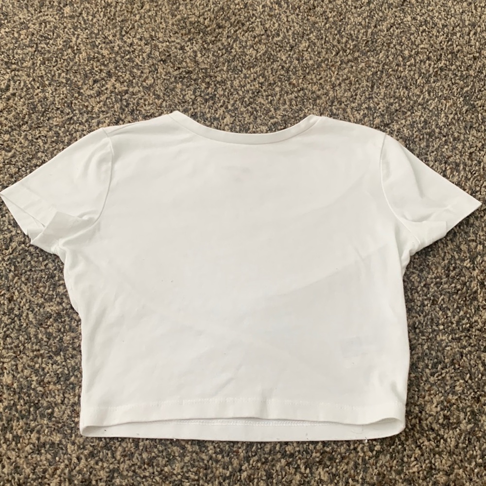 white crop top